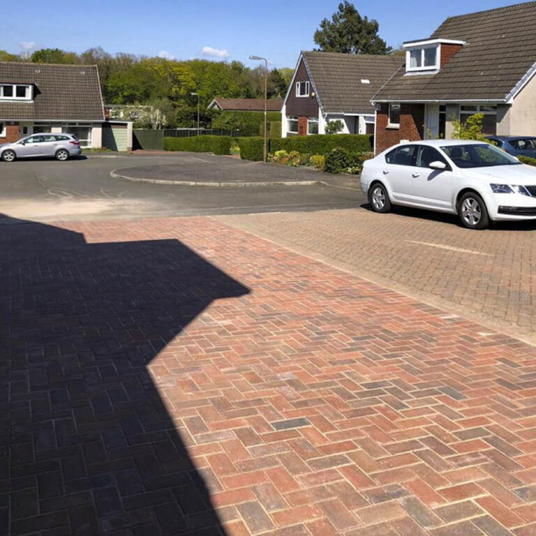 Before and after monoblock driveway West Lothian