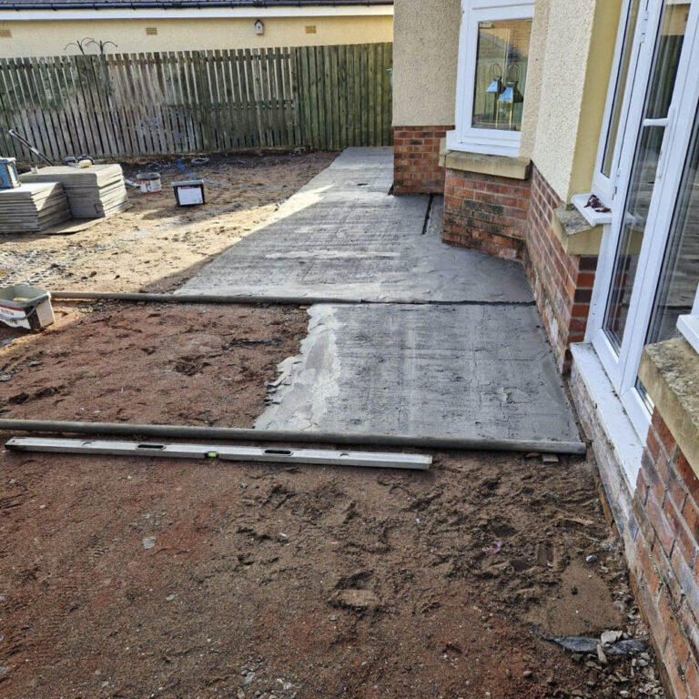 driveway installation in progress west lothian