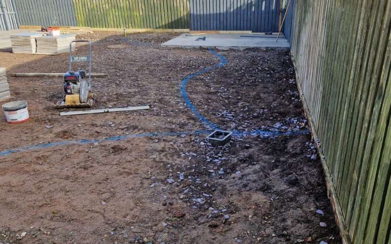 Patio ground preparation works west lothian