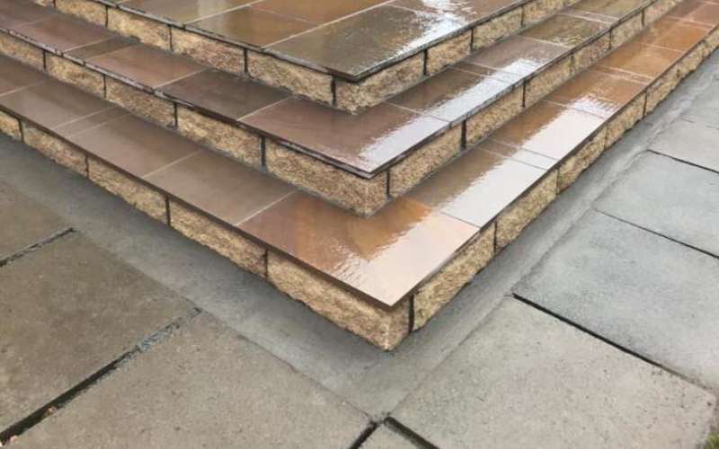 garden steps finishing touches