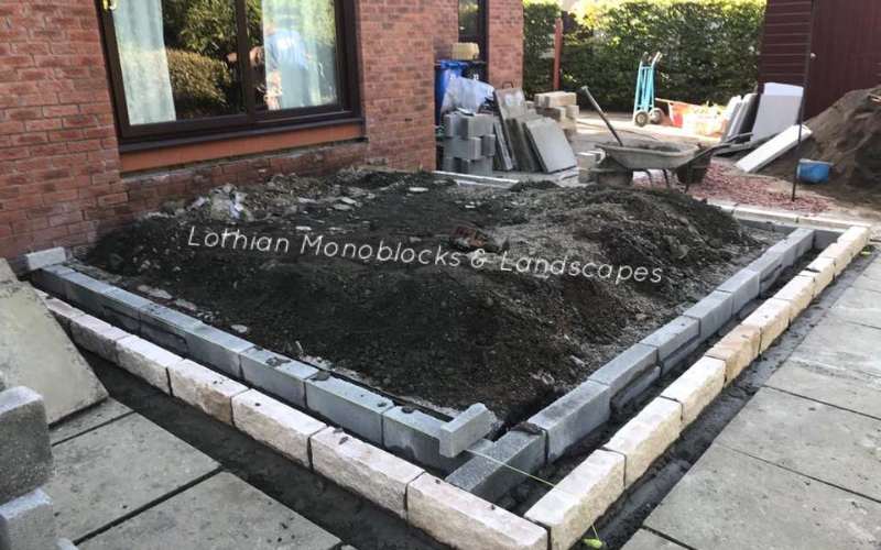 garden steps foundation installation