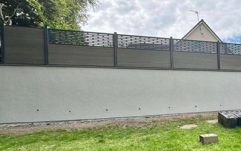 rendered garden wall West Lothian
