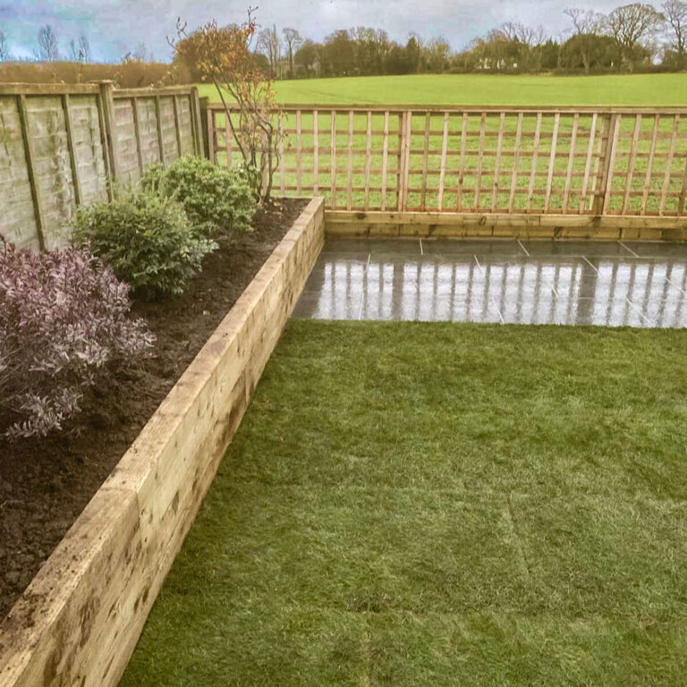 garden planter installation west lothian after image