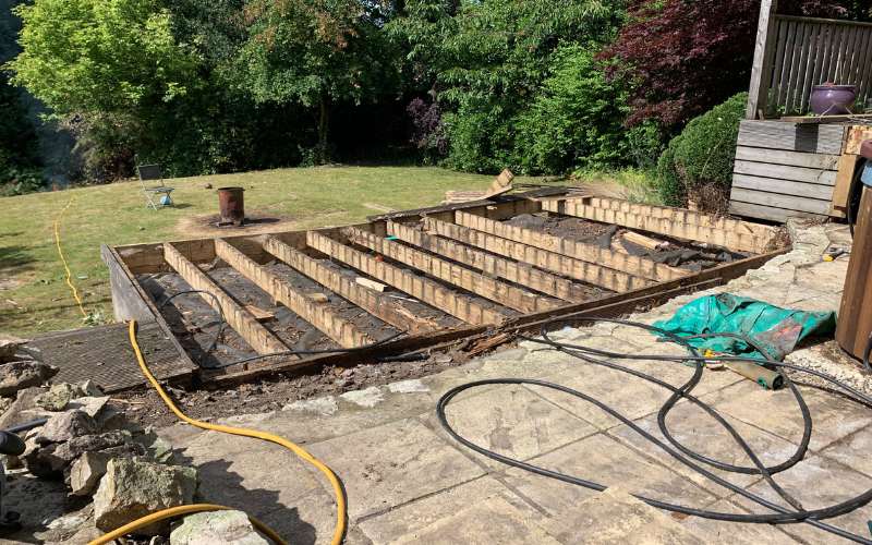 site preparation - removal of old decking