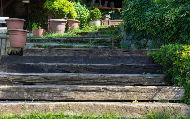 timber garden steps scotland